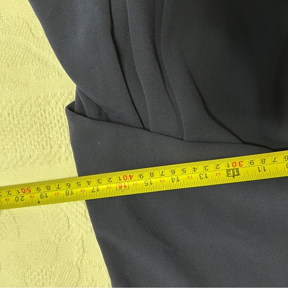 Gerard Darel Women's Size 8(40) Blue Asymmetrical Sheath Dress V-neck 3/4 Sleeve - Picture 10 of 16